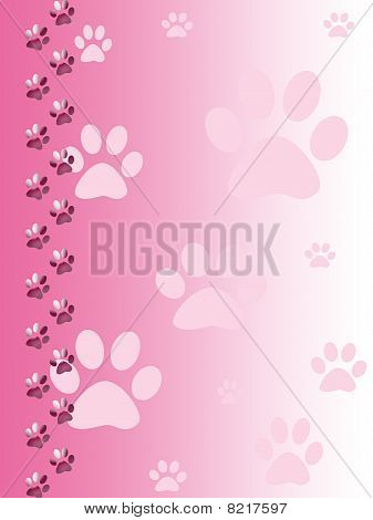 Paw print border