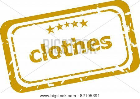 Clothes Stamp Isolated On White Background
