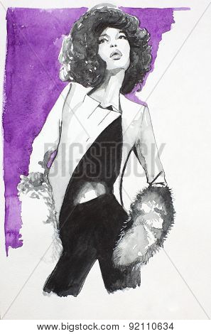 purple lady
