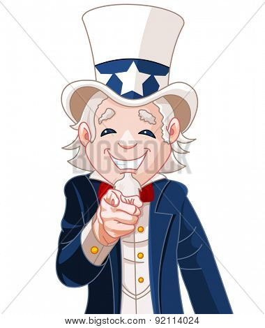 Great illustration of Uncle Sam pointing