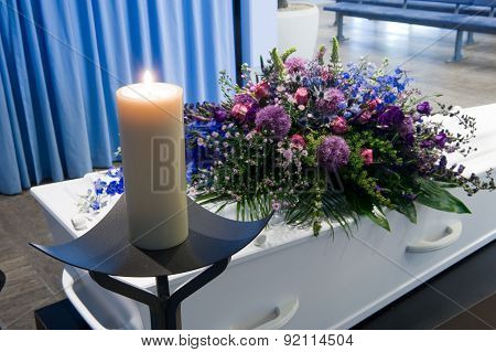 Coffin In Mortuary