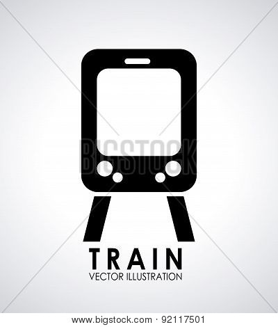 train design over gray  background vector illustration