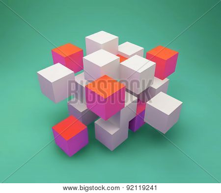 Abstract background consisting of cubes