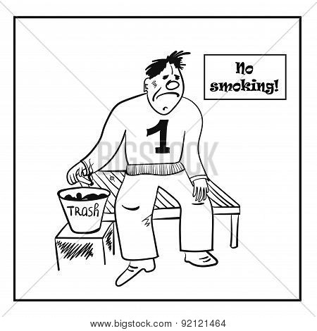 Smoke break comic vector illustration