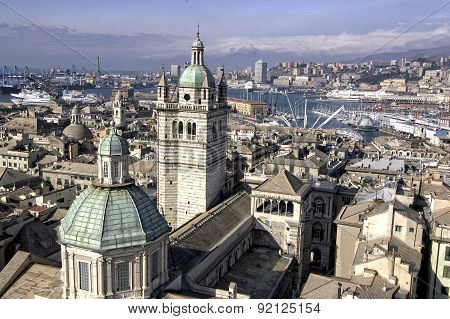 St Lorentz Cathedral In Genoa