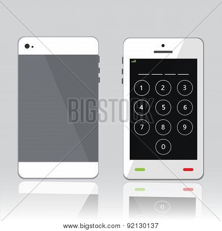 password on white phone