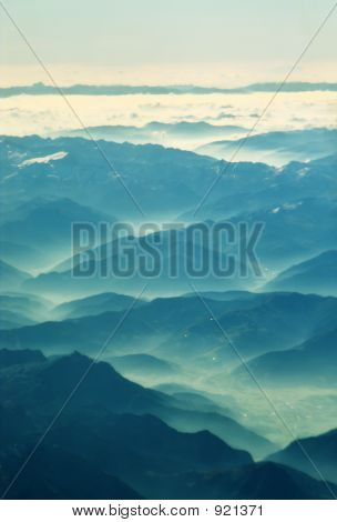 Fundo de vale verde