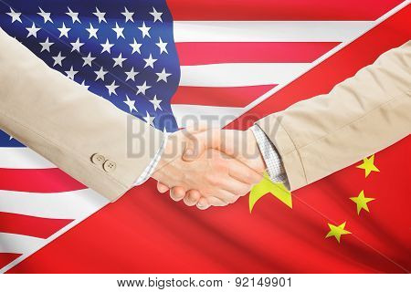 Businessmen Handshake - United States And China