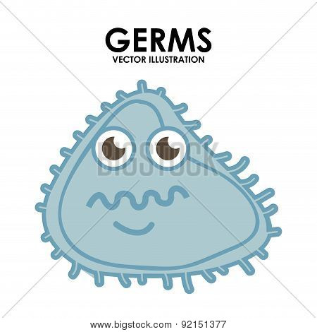 germs design over white backgroun vector illustration