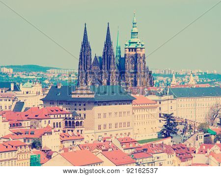 Prague panorama with St. Vitus Cathedral