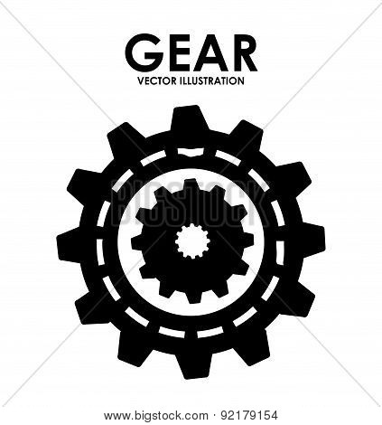 gears design over white  background vector illustration