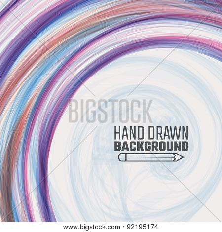 Hand Draw Round Background. Vector illustration for your artwork, party flyers, posters, banners.