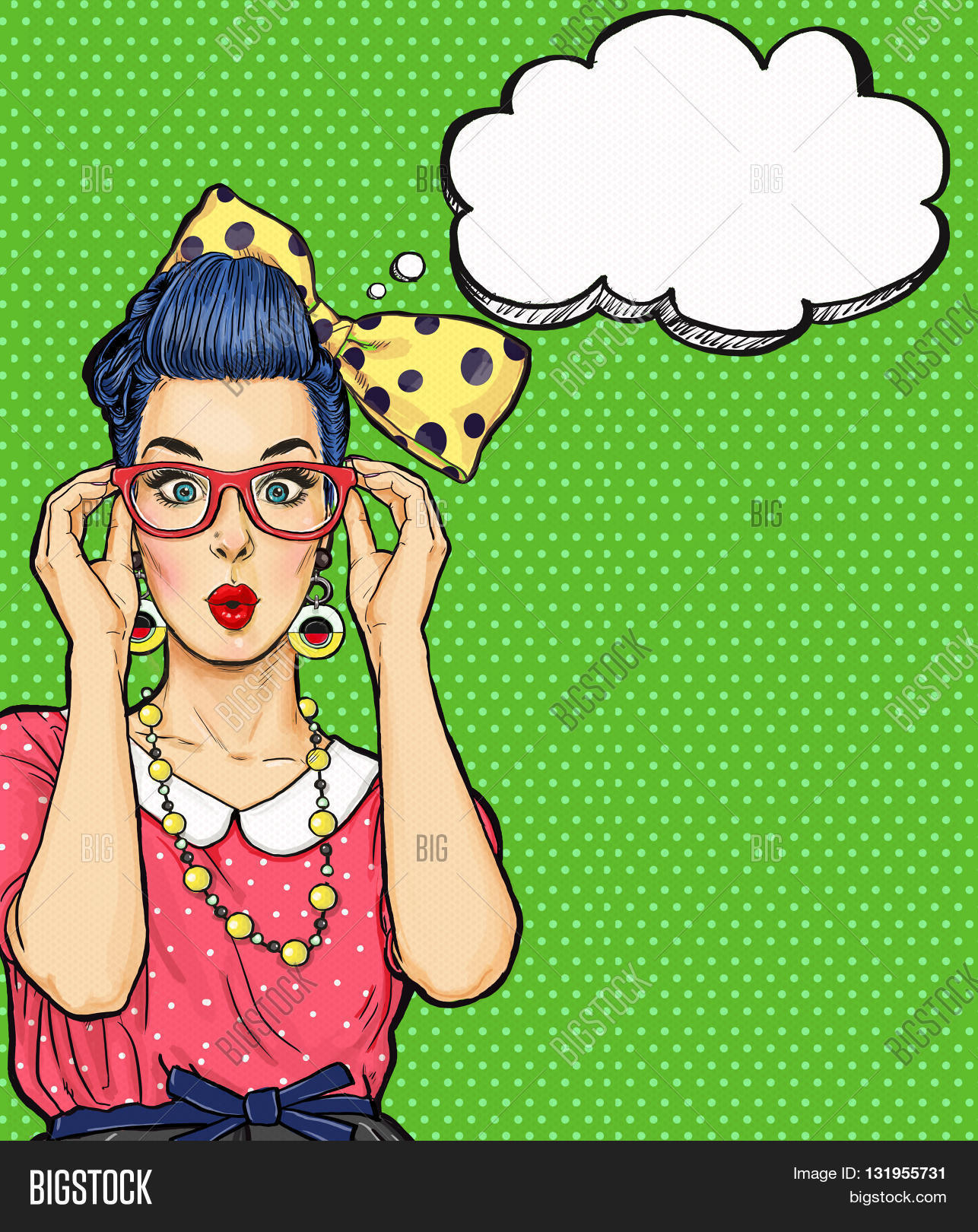 Pop Art Girl Glasses Image And Photo Free Trial Bigstock 