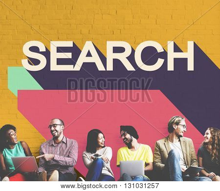 Search Engine Optimisation Finding SEO Seeking Concept