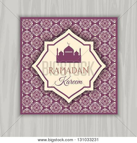Decorative invitation design for Ramadan