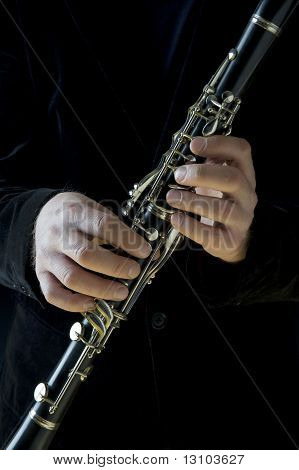 Músico y clarinete