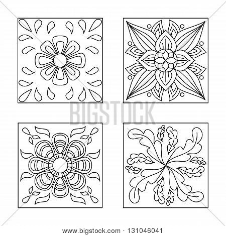 Abstract Pattern Doodle  Or Henna Style. Decorative Element.