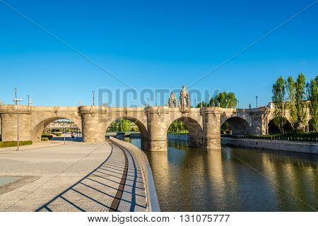 Bridge of Toledo over Manzanares river in Madrid - Spain.