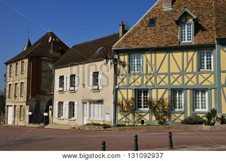 Trie Chateau France - march 14 2016 : the picturesque city in winter
