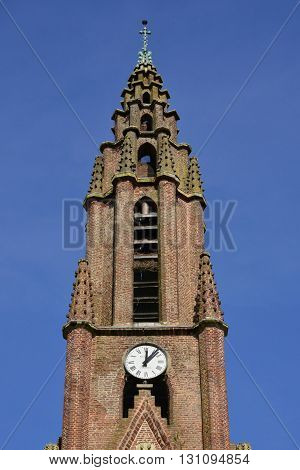 Fleury sur Andelle France - march 15 2016 : the Notre Dame de la Vallee church