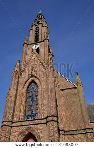 Fleury sur Andelle France - march 15 2016 : the Notre Dame de la Vallee church