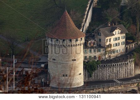 Musegg Wall and Towers in Luzern Switzerland