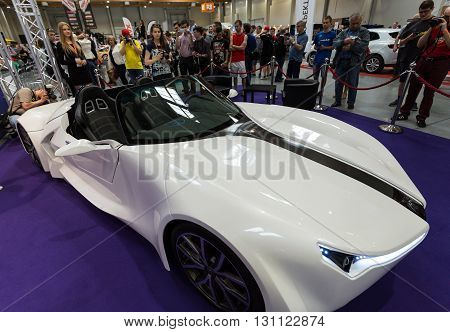 Cracow Poland - May 21 2016: 3rd Edition Of Moto Show In Krakow. Poland.exhibitors Present Most Inte