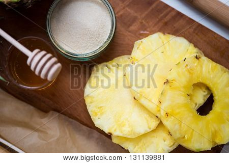 Ingredients For Homemade Honey-glazed Pineapple Tarts