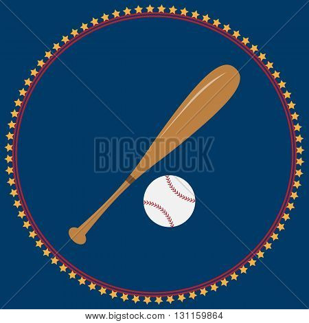 Baseball icon Baseball icon eps10 Baseball icon vector flat. For t-shirt designs. illustration of vintage baseball label. sports logo element