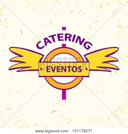 Vector Logo For Catering Restaurant Eventos. Catering Service