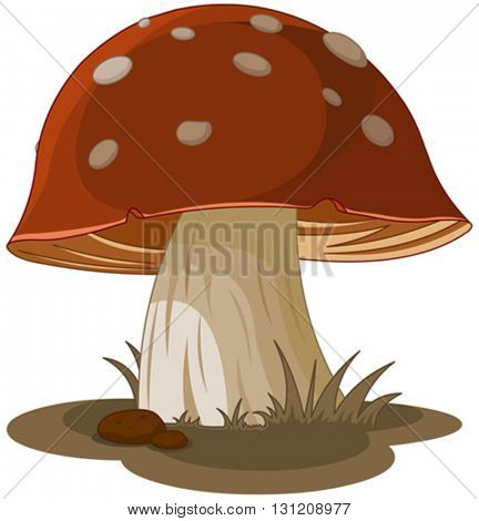 Illustration of magic mushroom