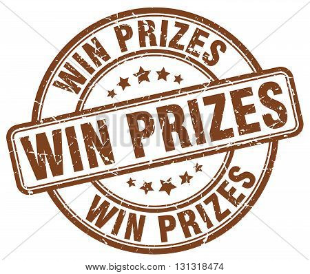 Win Prizes Brown Grunge Round Vintage Rubber Stamp.win Prizes Stamp.win Prizes Round Stamp.win Prize