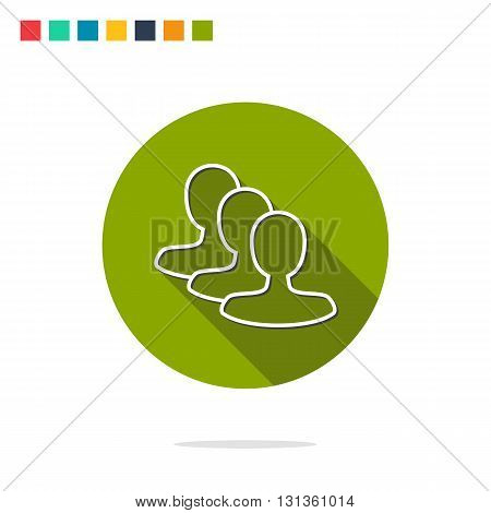 Solid User Communication Icon In Four Colours