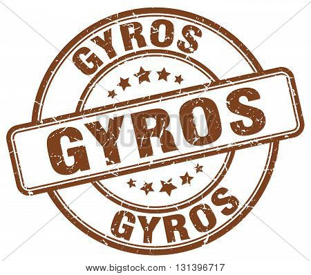 gyros brown grunge round vintage rubber stamp.gyros stamp.gyros round stamp.gyros grunge stamp.gyros.gyros vintage stamp.