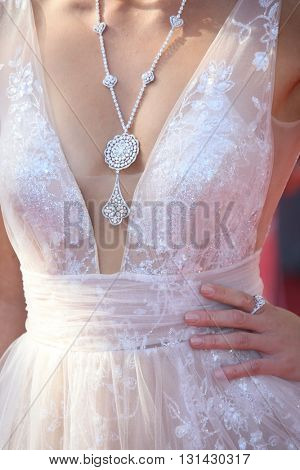 CANNES, FRANCE - MAY 21:  Fashionable items attends the 'Elle' Premiere during the 69th annual Cannes Film Festival at the Palais des Festivals on May 21, 2016 in Cannes, France.