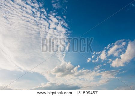 Cirrocumulus clouds clouds and blue sky natural background