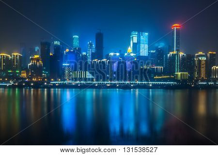 night chongqing harbor