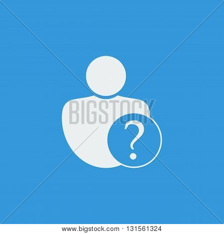 User Help Icon In Vector Format. Premium Quality User Help Symbol. Web Graphic User Help Sign On Blu