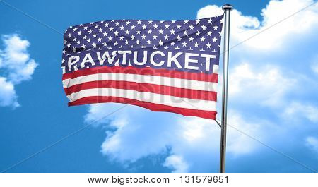 pawtucket, 3D rendering, city flag with stars and stripes