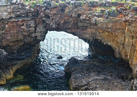 cave on the Atlantic coast, Boca do Inferno.