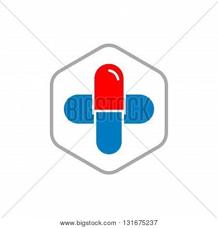 Medical Icon Logo Capsule Potion Symbol vector