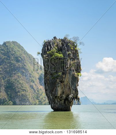 Beautiful landscape of James Bond Island or Koh Tapu in Phang Nga Bay Thailand
