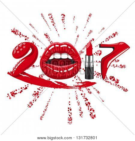 Happy New 2017 Year Vector Photo Free Trial Bigstock