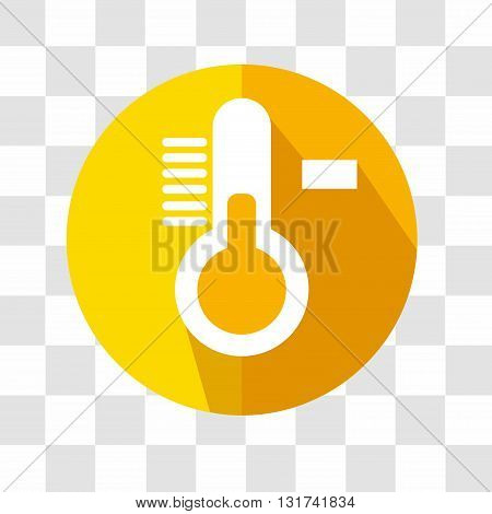 Thermometer Flat Icon. Weather Forecast. Vector Illustration.
