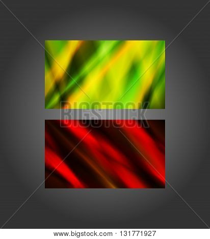 Colorful abstract design in a stained-glass style in 3.5x2-in business card size.