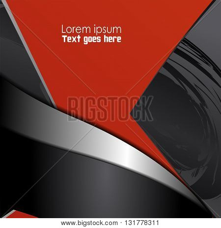 Orange background curve line on black background space shadow overlap and dimension modern texture pattern for text and message website design
