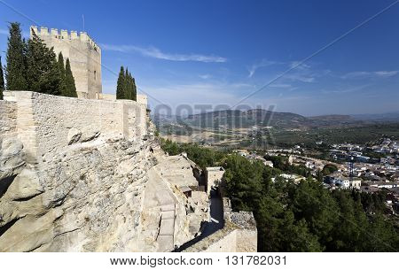 The city of Alcala la Real seen from the Fortaleza de La Mota Spain