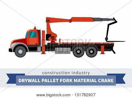 Drywall Pallet Fork Material Crane