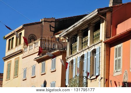 Frejus; France - april 16 2016 : old house in the city center
