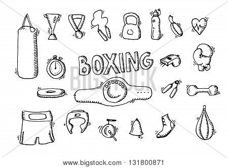 Boxing Icons Set